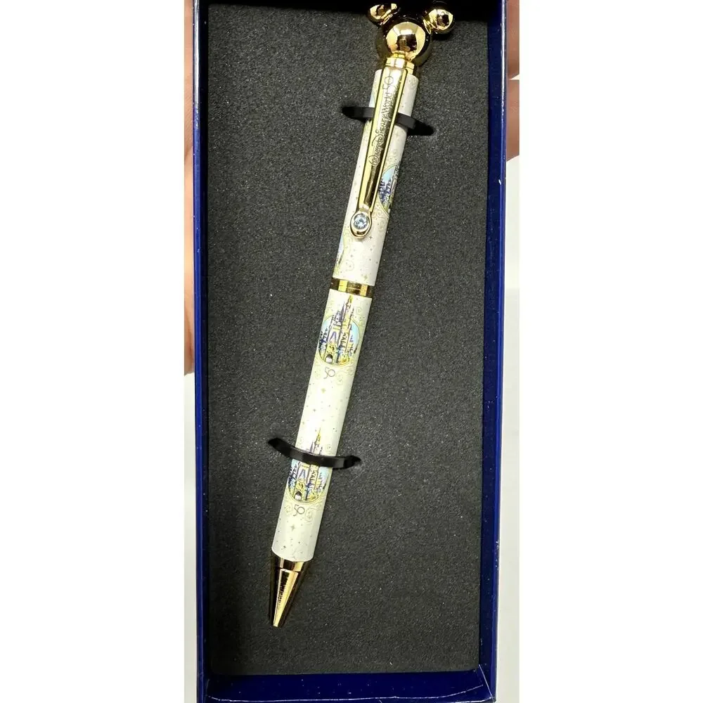 Walt Disney World 50TH Anniversary Mickey Ears Deluxe Pen Collect Castle NEW